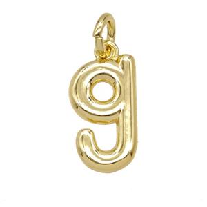 Copper Letter-g Pendant Gold Plated, approx 12-22mm