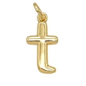 Copper Letter-t Pendant Gold Plated, approx 12-22mm