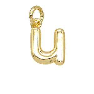 Copper Letter-u Pendant Gold Plated, approx 12-22mm