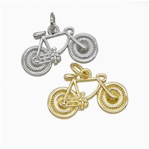 Copper Bicycle Pendant Mixed, approx 11-19mm
