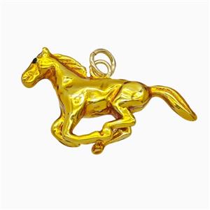 Copper Horse Pendant Yellow Painted Gold Plated, approx 18-28mm