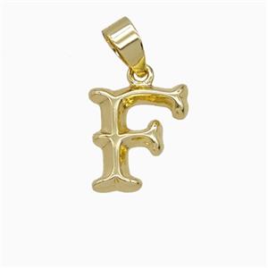 Copper Letter Pendant, Platinum Plated, approx 10-13mm