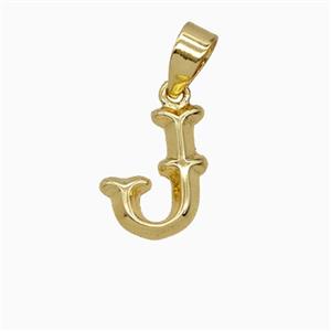 Copper Letter Pendant, Platinum Plated, approx 10-13mm