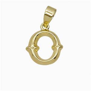 Copper Letter Pendant, Platinum Plated, approx 10-13mm