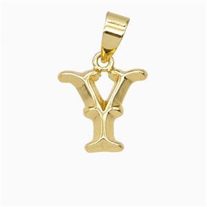 Copper Letter Pendant, Platinum Plated, approx 10-13mm