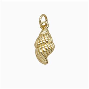 Copper Conch Shell Pendant Gold Plated, approx 7-13mm