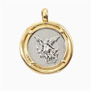 Copper Pendant, Gold Plated, approx 20mm