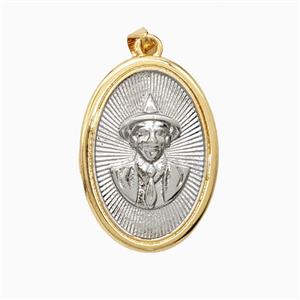 Copper Pendant, Gold Plated, approx 20-27mm