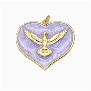 Enamel Copper Pendant, Gold Plated, approx 30mm