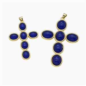 Enamel Copper Pendant, Gold Plated, approx 37-53mm