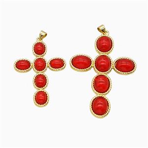 Copper Pendant, Gold Plated, approx 37-53mm