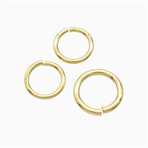 Copper Bead, gold plated, approx 12mm, 1.5mm thickness