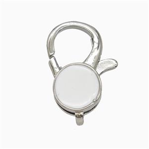 Copper Clasp Pave Zircon, Gold Plated, approx 13-20mm