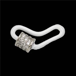 Copper Clasp Pave Zircon, Gold Plated, approx 12-25mm