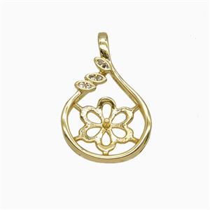 Copper Pendant, Platinum Plated, approx 13-19mm