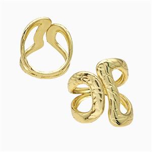 Copper Rings Gold Plated, approx 20mm, 18mm dia