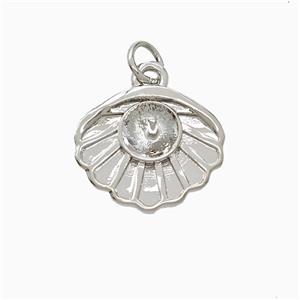 Copper Pendant Pave Zircon, Gold Plated, approx 13-16mm