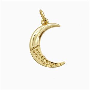 Copper Pendant Pave Zircon, Gold Plated, approx 11-15mm