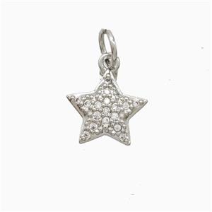 Copper Pendant Pave Zircon, Gold Plated, approx 10mm