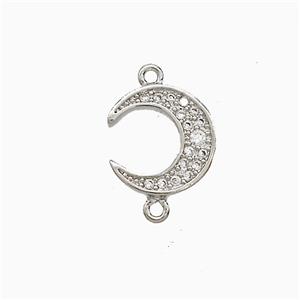 Copper Connector Pave Zircon, Gold Plated, approx 11mm