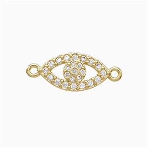 Copper Connector Pave Zircon, Gold Plated, approx 7.5-13mm