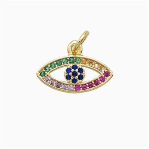 Copper Pendant Pave Zircon, Gold Plated, approx 7-15mm