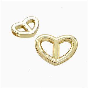 Copper Pendant Pave Zircon, Gold Plated, approx 12-17mm, 2-6mm hole