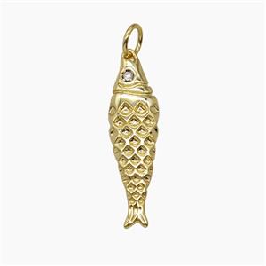 Copper Fish Pendant Gold Plated, approx 7-24mm