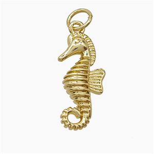Copper Seahorse Pendant 18K Gold Plated, approx 9-18mm