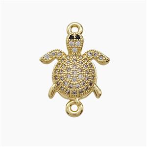 Copper Pendant Pave Zircon, Gold Plated, approx 15mm