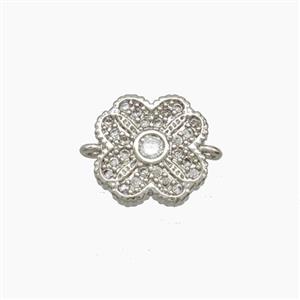 Copper Pendant Pave Zircon, Gold Plated, approx 11mm