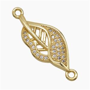Copper Pendant Pave Zircon, Gold Plated, approx 11-22mm