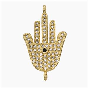 Copper Pendant Pave Zircon, Gold Plated, approx 15-20mm