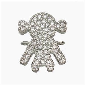 Copper Pendant Pave Zircon, Gold Plated, approx 15-19mm