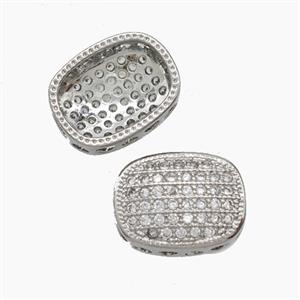 Copper Pendant Pave Zircon, Gold Plated, approx 10-13mm