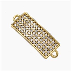 Copper Pendant Pave Zircon, Gold Plated, approx 8-18.5mm