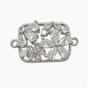 Copper Pendant Pave Zircon, Gold Plated, approx 14-18.5mm