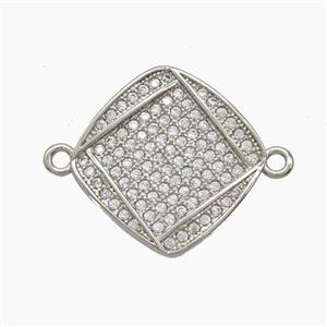 Copper Pendant Pave Zircon, Gold Plated, approx 18mm