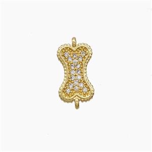 Copper Pendant Pave Zircon, Gold Plated, approx 7-11.5mm