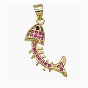 Copper Pendant Pave Zircon, Gold Plated, approx 12-22mm