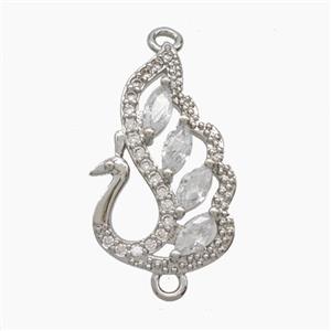 Copper Pendant Pave Zircon, Gold Plated, approx 16-25mm