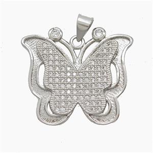 Copper Pendant Pave Zircon, Gold Plated, approx 22-25mm