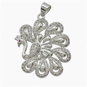 Copper Pendant Pave Zircon, Gold Plated, approx 25-27mm