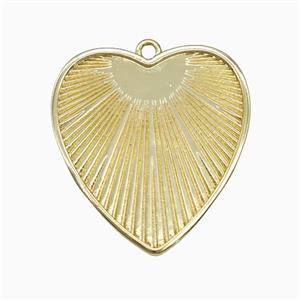 Copper Heart Pendant Gold Plated, approx 23mm