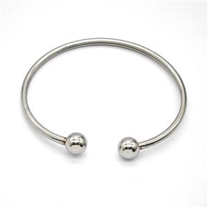 Copper Bangle Platinum Plated, approx 8mm, 3mm thickness, 50-60mm dia