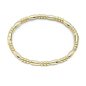 Copper Bracelet Stretchy Gold Plated, approx 4.5mm, 50-60mm dia