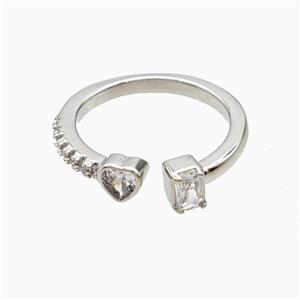 Copper Ring Pave Zircon, Gold Plated, approx 5mm, 18mm dia