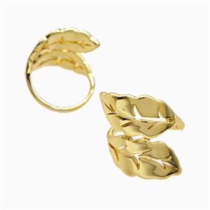 Copper Ring Pave Zircon, Gold Plated, approx 11mm, 18mm dia