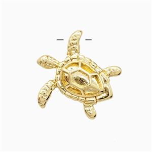 Copper Tortoise Pendant 18K Gold Plated, approx 19-20mm