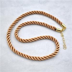 Coffee Nylon Wire Necklace, approx 5mm, 40-45cm length